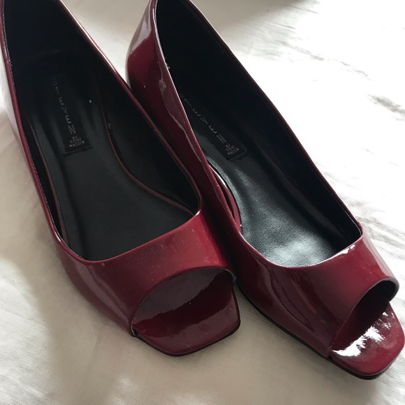 Steven by Steve Madden Red Peep Toe Flats - Picture 2 of 2